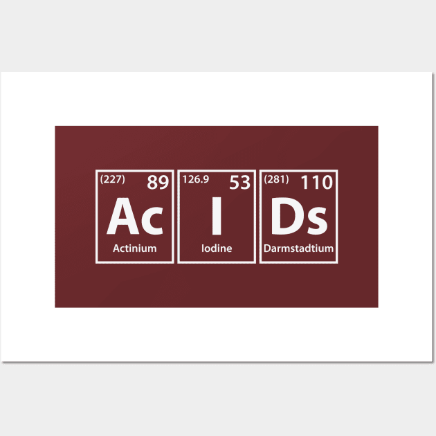 Acids (Ac-I-Ds) Periodic Elements Spelling Wall Art by cerebrands